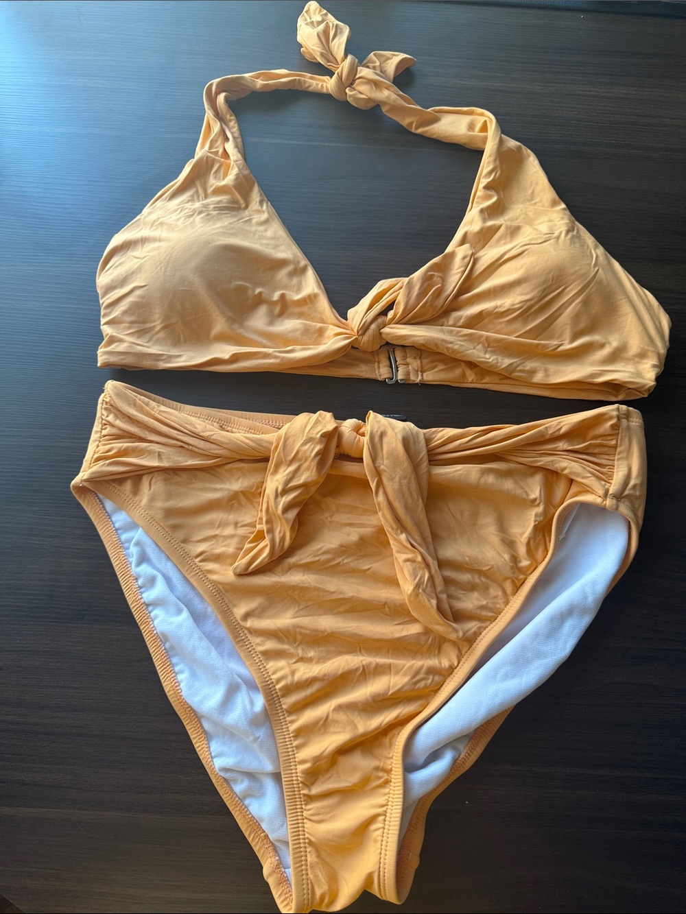 Free Press Creamsicle Tie-Front Bikini Set